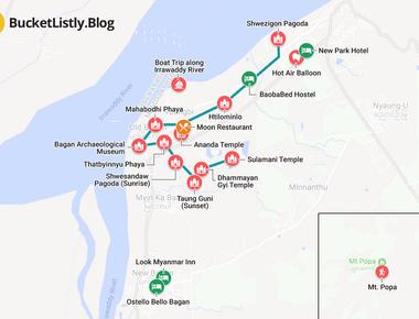 Bagan Myanmar - A Map &amp; Guide to Ancient Temples